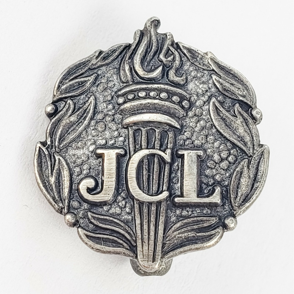 JCL Lapel Pin Silver Excellent Vintage Sterling National Junior Classical League